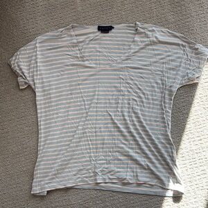 Blue and cream striped maternity tee by Hatch